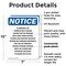 Signmission Flammable Or Combustible Liquids OSHA Notice Sign, Plastic, 7in W x 10in L, 2PK OS-2PACK-NS-P-710-V-12775 - alternate 2